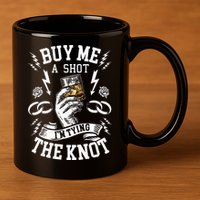 Groom Groomsmen Bachelor Party Funny Shot Drinking 11oz C Handle Ceramic Mug