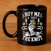 Groom Groomsmen Bachelor Party Funny Shot Drinking 11oz C Handle Ceramic Mug