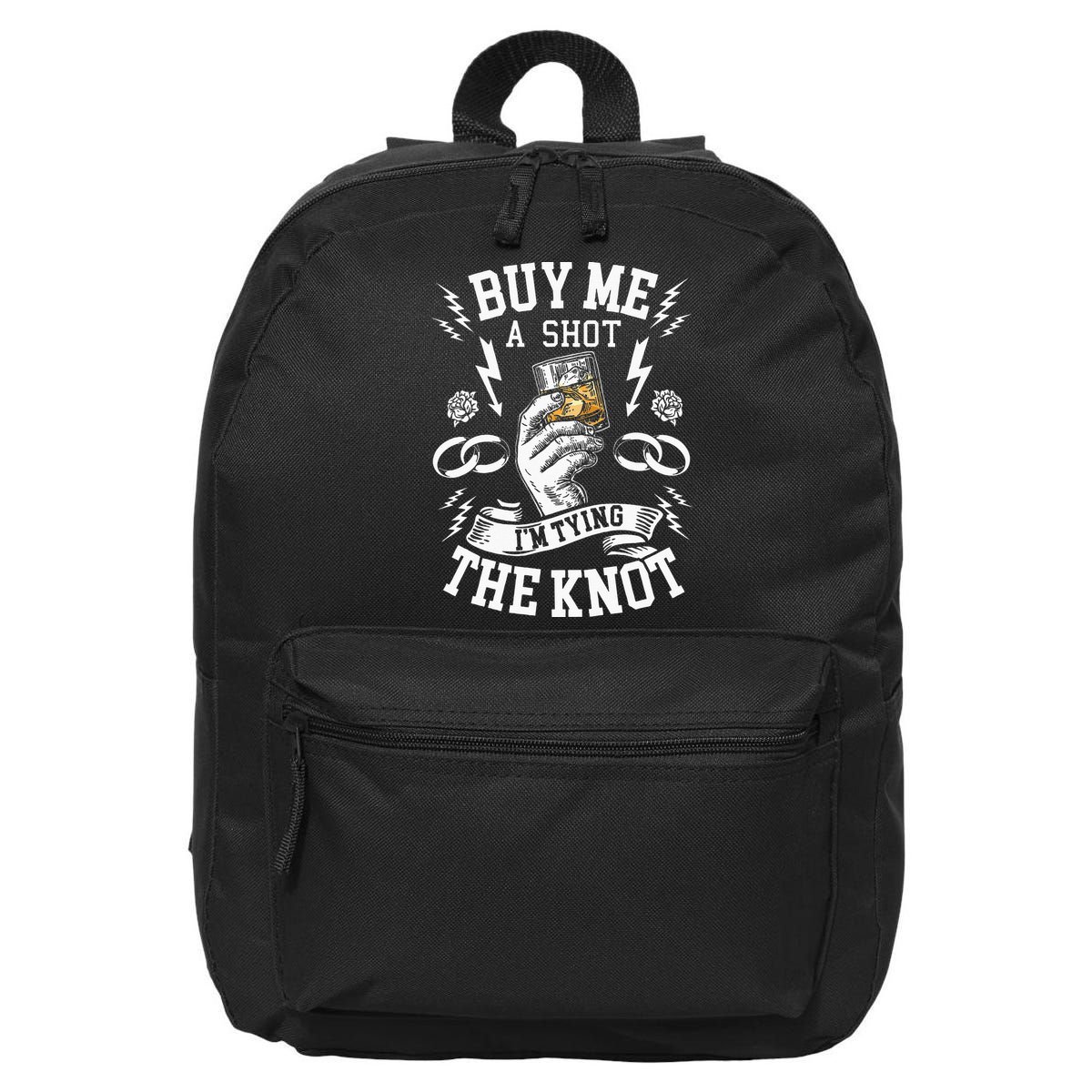 Groom Groomsmen Bachelor Party Funny Shot Drinking 16 in Basic Backpack