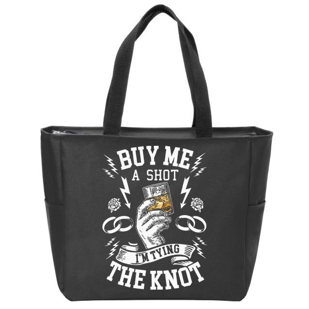 Groom Groomsmen Bachelor Party Funny Shot Drinking Zip Tote Bag