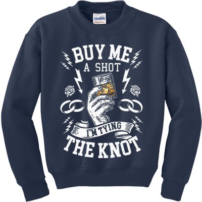 Groom Groomsmen Bachelor Party Funny Shot Drinking Kids Sweatshirt