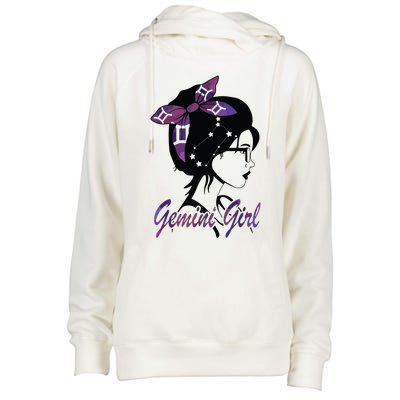 Gemini Girl Birthday Gemini Woman Zodiac Sign Womens Funnel Neck Pullover Hood