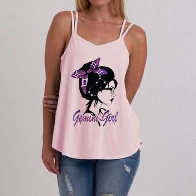 Gemini Girl Birthday Gemini Woman Zodiac Sign Women's Strappy Tank