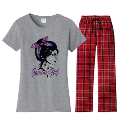 Gemini Girl Birthday Gemini Woman Zodiac Sign Women's Flannel Pajama Set