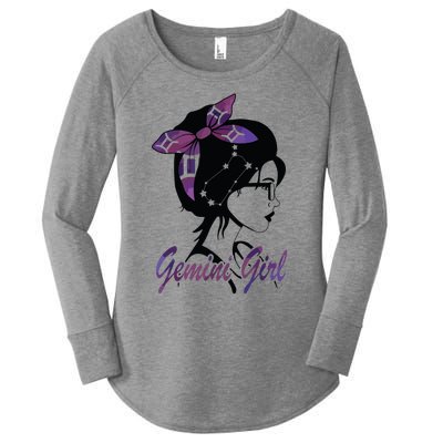 Gemini Girl Birthday Gemini Woman Zodiac Sign Women's Perfect Tri Tunic Long Sleeve Shirt