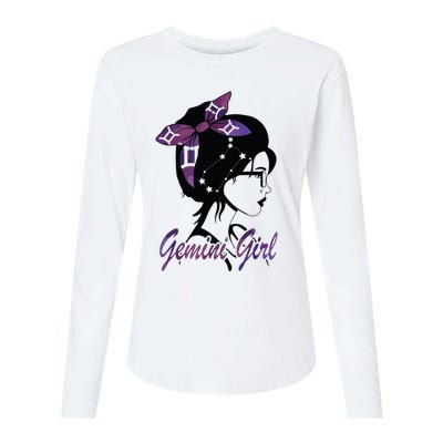 Gemini Girl Birthday Gemini Woman Zodiac Sign Womens Cotton Relaxed Long Sleeve T-Shirt