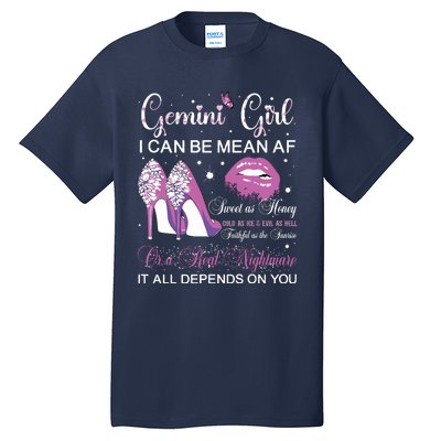 Gemini Girl Birthday Party Horoscope Zodiac Women Girl Tall T-Shirt