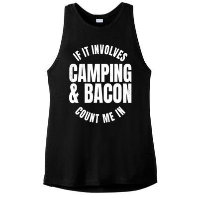 Glamping Glamper Boujee Tents Camper Camping And Bacon Ladies PosiCharge Tri-Blend Wicking Tank