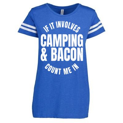 Glamping Glamper Boujee Tents Camper Camping And Bacon Enza Ladies Jersey Football T-Shirt