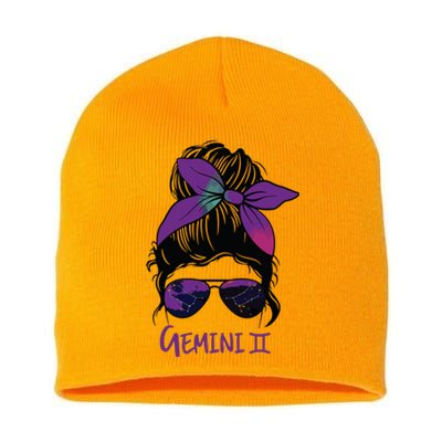 Gemini Girl Birthday Gemini Woman Zodiac Constellation Short Acrylic Beanie