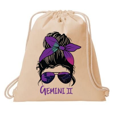 Gemini Girl Birthday Gemini Woman Zodiac Constellation Drawstring Bag