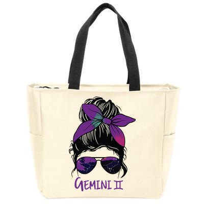 Gemini Girl Birthday Gemini Woman Zodiac Constellation Zip Tote Bag