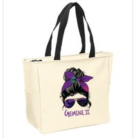 Gemini Girl Birthday Gemini Woman Zodiac Constellation Zip Tote Bag