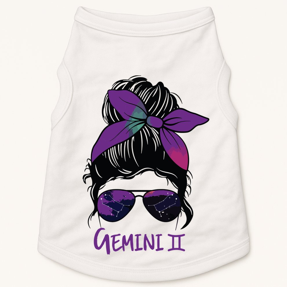 Gemini Girl Birthday Gemini Woman Zodiac Constellation Doggie Tank