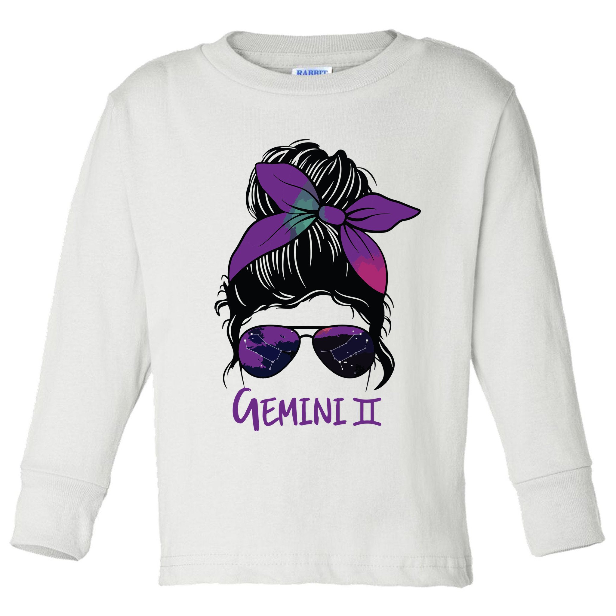 Gemini Girl Birthday Gemini Woman Zodiac Constellation Toddler Long Sleeve Shirt