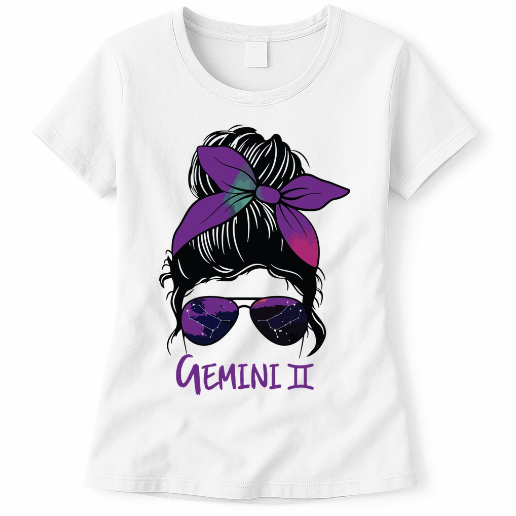 Gemini Girl Birthday Gemini Woman Zodiac Constellation Womens T-Shirt