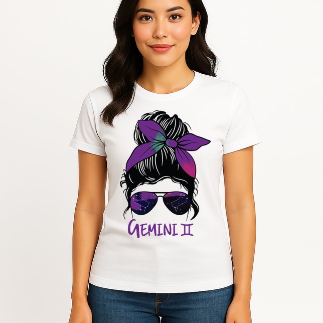 Gemini Girl Birthday Gemini Woman Zodiac Constellation Womens T-Shirt