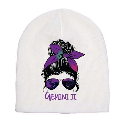 Gemini Girl Birthday Gemini Woman Zodiac Constellation Short Acrylic Beanie