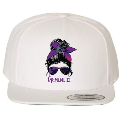 Gemini Girl Birthday Gemini Woman Zodiac Constellation Wool Snapback Cap