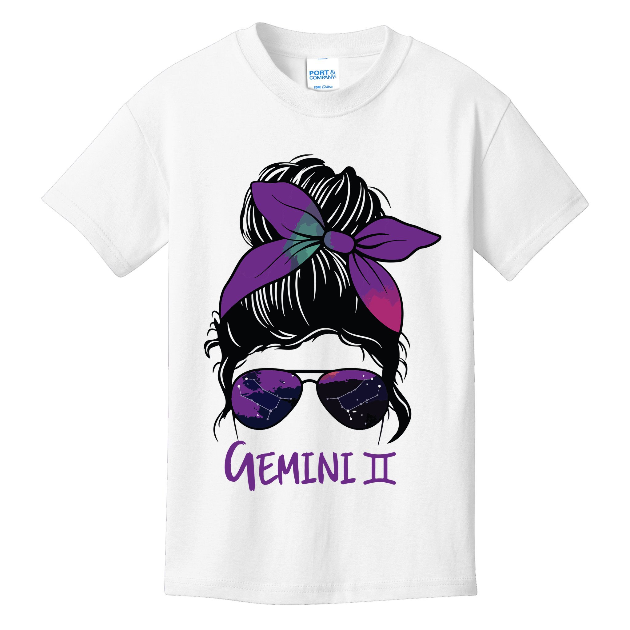 Gemini Girl Birthday Gemini Woman Zodiac Constellation Kids T-Shirt