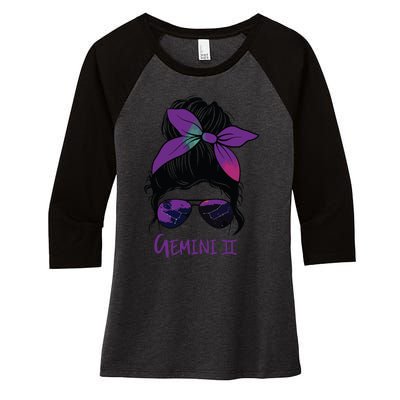 Gemini Girl Birthday Gemini Woman Zodiac Constellation Women's Tri-Blend 3/4-Sleeve Raglan Shirt