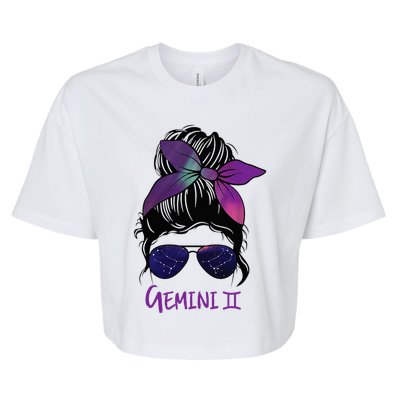 Gemini Girl Birthday Gemini Woman Zodiac Constellation Bella+Canvas Jersey Crop Tee