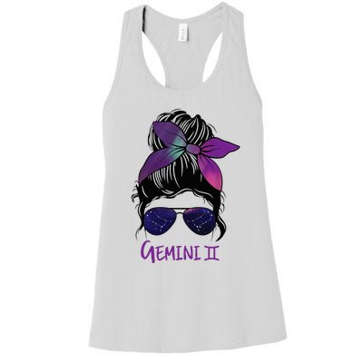 Gemini Girl Birthday Gemini Woman Zodiac Constellation Women's Racerback Tank