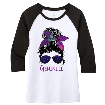 Gemini Girl Birthday Gemini Woman Zodiac Constellation Women's Tri-Blend 3/4-Sleeve Raglan Shirt