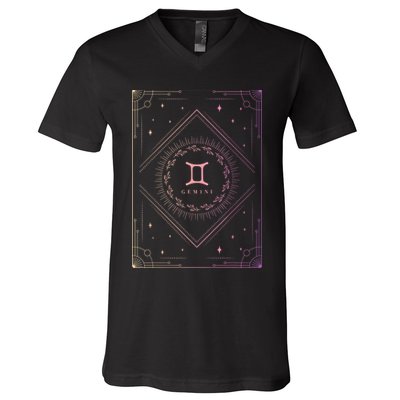 Girl Gemini Birthday Present Women Zodiac Sign Gemini V-Neck T-Shirt