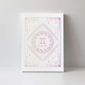 Girl Gemini Birthday Present Women Zodiac Sign Gemini Canvas