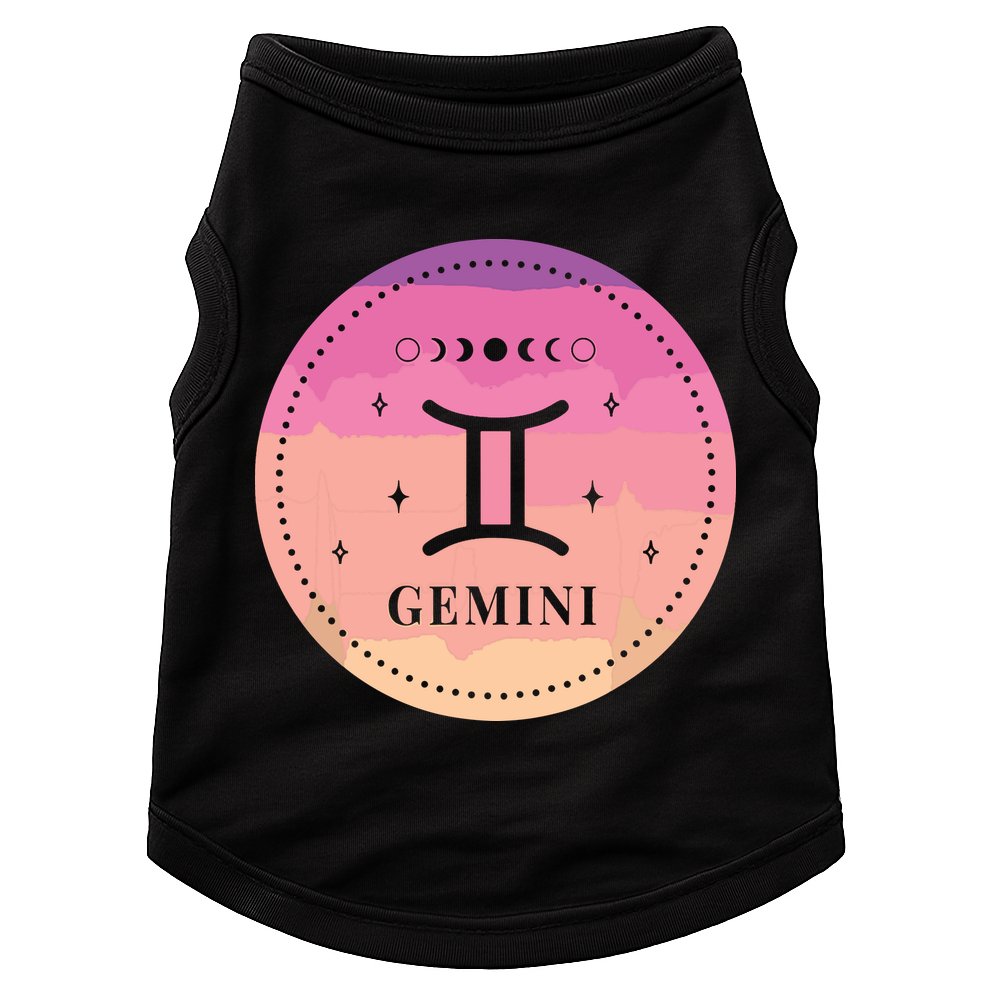 Girl Gemini Birthday Present Women Zodiac Sign Gemini Doggie Tank