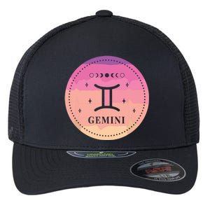 Girl Gemini Birthday Present Women Zodiac Sign Gemini Flexfit Unipanel Trucker Cap