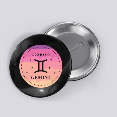 Girl Gemini Birthday Present Women Zodiac Sign Gemini Button