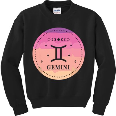 Girl Gemini Birthday Present Women Zodiac Sign Gemini Kids Sweatshirt