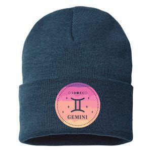 Girl Gemini Birthday Present Women Zodiac Sign Gemini Sustainable Knit Beanie