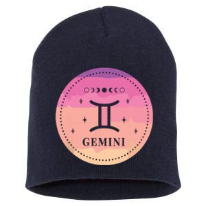 Girl Gemini Birthday Present Women Zodiac Sign Gemini Short Acrylic Beanie