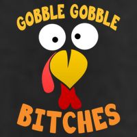 Gobble Gobble Bitches Funny Turkey Face Cool Gift 7 Panel Mesh Trucker Snapback Hat