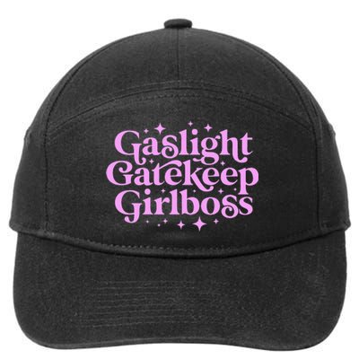 Gaslight GateKeep Boss Funny Meme Feminist Ironic Babe 7-Panel Snapback Hat