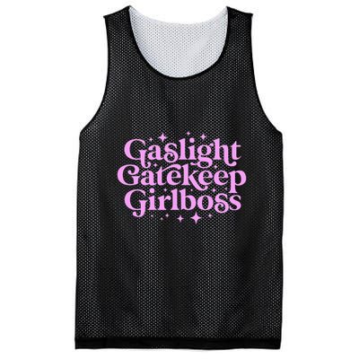 Gaslight GateKeep Boss Funny Meme Feminist Ironic Babe Mesh Reversible Basketball Jersey Tank