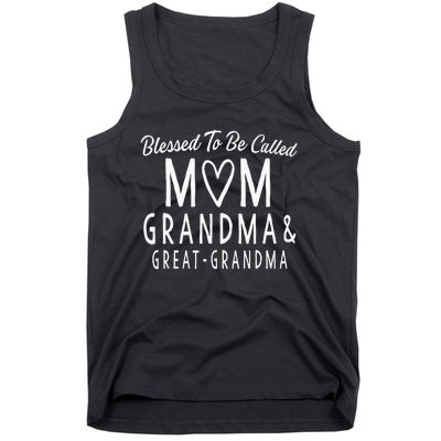 Great Grandma Blessed To Be Called Mom Grandma Tank Top