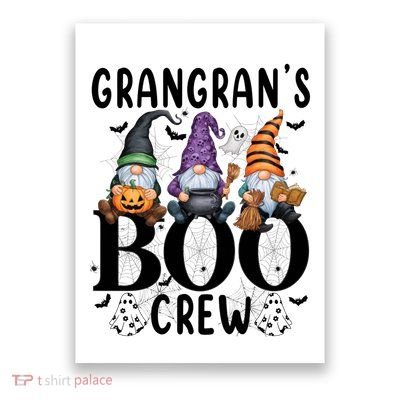 Gnome GrangranS Boo Crew Halloween Gift Poster