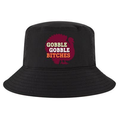 Gobble Gobble Bitches Thanksgiving Turkey Virginia Tech Hokies VT Cool Comfort Performance Bucket Hat
