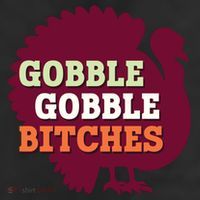 Gobble Gobble Bitches Thanksgiving Turkey Virginia Tech Hokies VT Cool Comfort Performance Bucket Hat