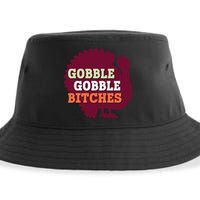 Gobble Gobble Bitches Thanksgiving Turkey Virginia Tech Hokies VT Sustainable Bucket Hat