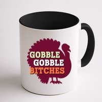 Gobble Gobble Bitches Thanksgiving Turkey Virginia Tech Hokies VT Mug