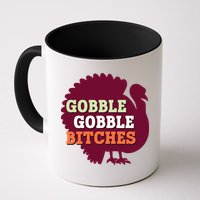 Gobble Gobble Bitches Thanksgiving Turkey Virginia Tech Hokies VT Mug
