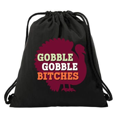 Gobble Gobble Bitches Thanksgiving Turkey Virginia Tech Hokies VT Drawstring Bag