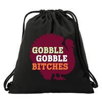 Gobble Gobble Bitches Thanksgiving Turkey Virginia Tech Hokies VT Drawstring Bag