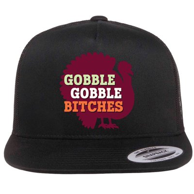 Gobble Gobble Bitches Thanksgiving Turkey Virginia Tech Hokies VT Flatbill Hat