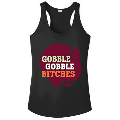 Gobble Gobble Bitches Thanksgiving Turkey Virginia Tech Hokies VT Ladies PosiCharge Competitor Racerback Tank